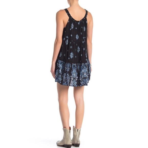 Free People Intimately Boho Navy Blue Talk To Me Trapeze Fairy Mini Dress XS - Picture 5 of 12
